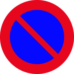 SeÑal Vial 700x700mm Metalica Prohibido Estacionar V10041