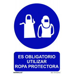 SeÑal 210x300mm Pvc Uso Obligatorio  Ropa Protectora Rd20023