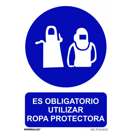 SeÑal 210x300mm Pvc Uso Obligatorio  Ropa Protectora Rd20023