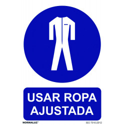 SeÑal 210x300mm Pvc Uso Obligatorio  Ropa Ajustada Rd20025