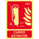 SeÑal 210x300mm Pvc Lumi  Carro Extintor Rd00107