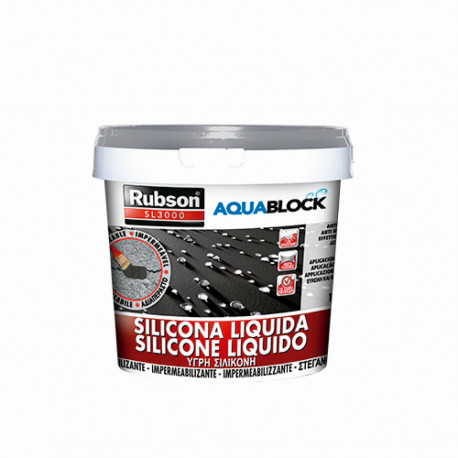 Silicona LÍquida Aquablock 1 Kg Gris
