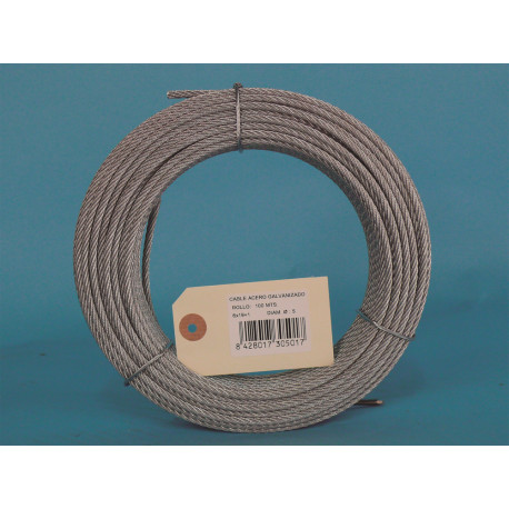 Cable Acero Galvanizado 6x19+1  Ø 4mm 100m