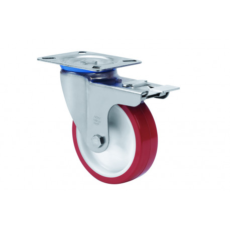 Rueda Gir. Pu Fr Inox Zvif-pol 2-2429