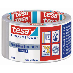 Tesa® Cinta De Aluminio Fuerte 50 Micras Con Protector 10 M