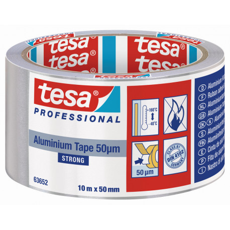 Tesa® Cinta De Aluminio Fuerte 50 Micras Con Protector 10 M