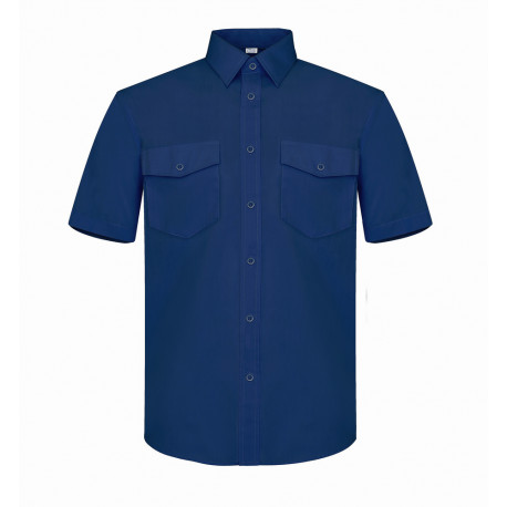 Camisa Tergal M/corta Azul 38 P29am38