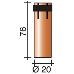 Boquilla De Gas CilÍndrica 20 Mm Apta Para Ergoplus 26/400/5