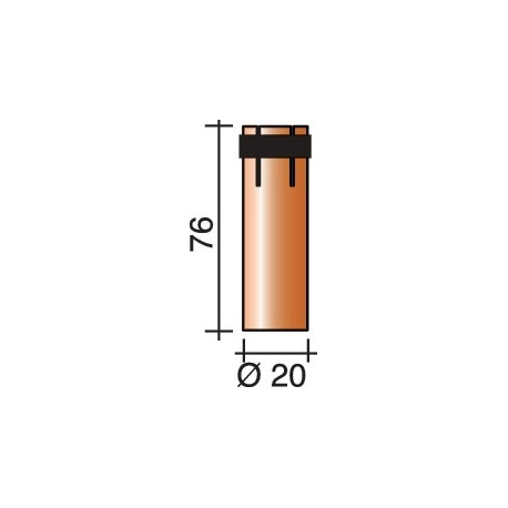 Boquilla De Gas CilÍndrica 20 Mm Apta Para Ergoplus 26/400/5