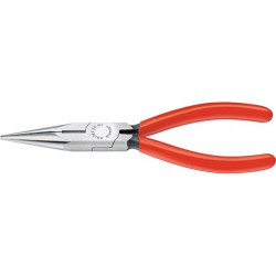 Alicate De Boca Plana Semirredonda Longitud 160 Mm Plano/red