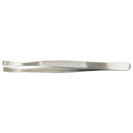 Pinza Plana Longitud Total 120 Mm Puntas Angulares Acero Ino