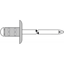 Remache Polygrip VÁst. De Mandril D X L 4,8x10mm K16 Alu 25u