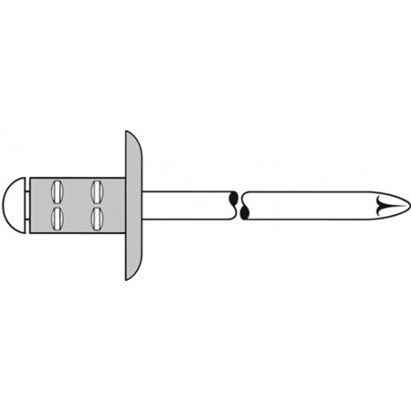 Remache Polygrip VÁst. Mandril D X L 4,8 X 17 Mm K16 Alu 25u