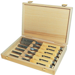 Juego De Formones 6,10,12,16,20,26 Mm Mango De Carpe Forma U