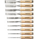 Juego De Formones 6,8,10,12,16,20,22,24,26,30 Mm Mango De Ca