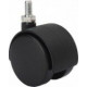 Rueda Gir 050mm 1-0127 Esp.ros.10x15mm 050kg Neg Dk Negro Al