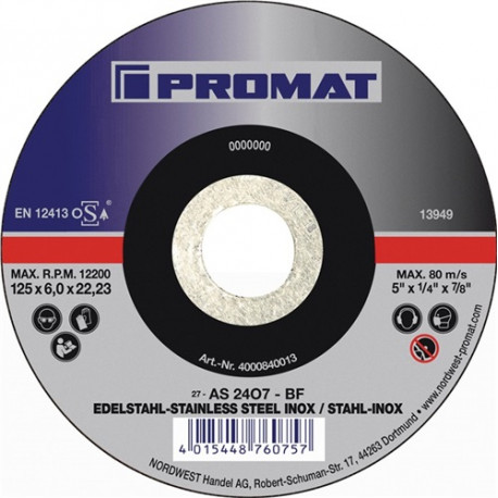 Disco De Desbaste D 230 X Gr 6 Mm Acodado Universal Perforac