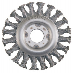 Cepillo Circular DiÁm. 125 Mm Alambre Acero Inoxidable 12 Mm