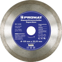 Disco De Corte Diamantado DiÁm. 125 Mm PerforaciÓn 22,23 Mm