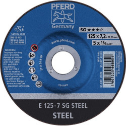 Disco De Desbaste Sg Steel D 125 X Gr 4,1 Mm Acodado Acero P