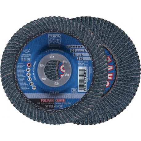 Disco Abrasivo De LÁminas Polifan Z Sgp Curve Steelox DiÁm.
