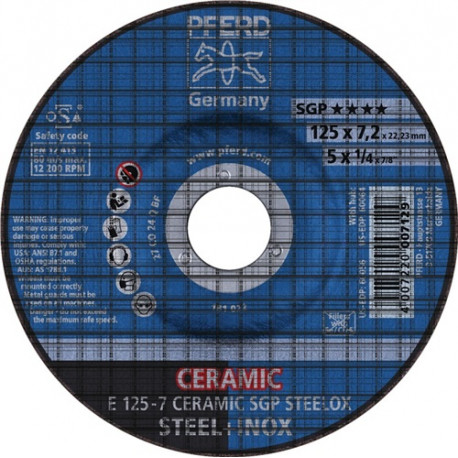 Disco De Desbaste Ceramic Sgp Steelox D 115 X Gr 7 Mm Acodad