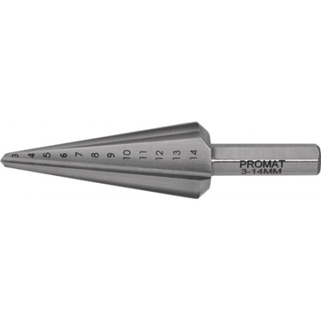 Broca De Escariado De Chapa Área De PerforaciÓn 3-14 Mm Hss