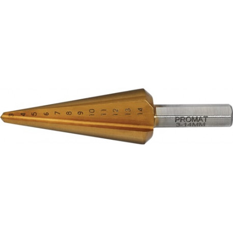 Broca De Escariado De Chapa Área De PerforaciÓn 3-14 Mm Hss