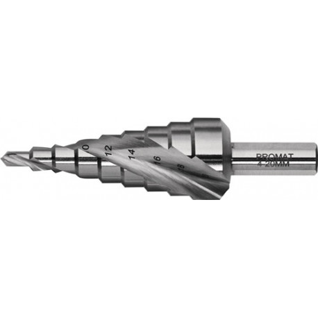 Broca Escalonada Área De PerforaciÓn 4-20 Mm Hss Acanalado E