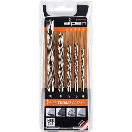 Juego De Brocas Espirales Para Madera Pctm 5 Uds. DiÁm. 4, 5