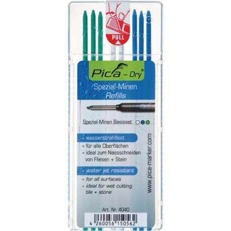 Juego De Minas Pica-dry 3 X Azules, 2 X Blancas, 3 X Verdes