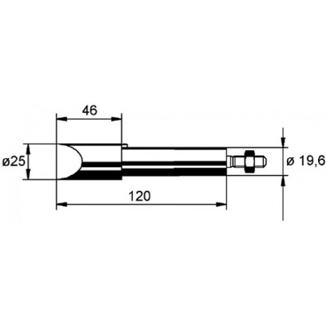 Punta De Soldadura Serie 302 En Forma De Cincel, Niquelada A