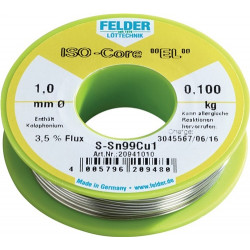 Hilo De Soldar Iso-core El 1 Mm 100 G S-sn99cu1 Felder