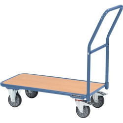 Carro Plataforma Plataf. Carga L850xan450mm Tubo Acero Azul