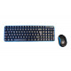 Teclado + Raton Inhalambrico Azul/negro