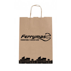 Bolsa Papel Kraft Asa C/350 23+11x31cm