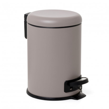 Cubo BaÑo 3lt Cub.extr. Ac Taupe Nordic Tatay