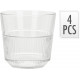 Vaso Mesa 270 Ml Crist Rocas Koopman 4 Pz