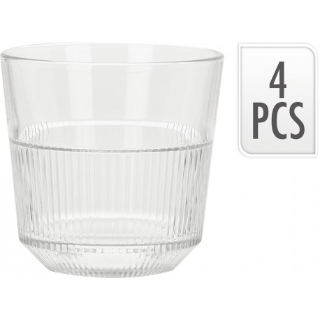 Vaso Mesa 270 Ml Crist Rocas Koopman 4 Pz