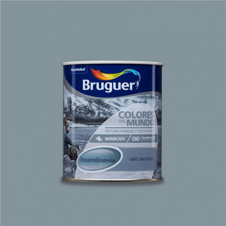 Pintura Plast Mate Int. 750 Ml Gris Natural Mono Escandinavi