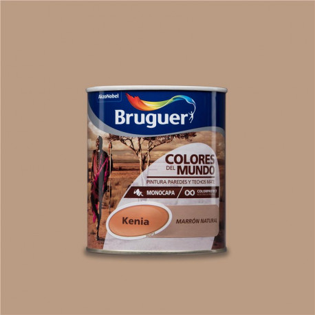 Pintura Plast Mate Int. 750 Ml Marr Nat Mono Kenia Bruguer