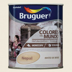 Pintura Plast Mate Int. 750 Ml Matiz Beige Mono Nepal Brugue