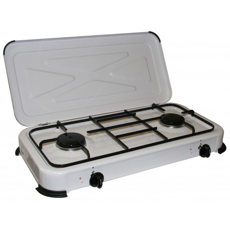 Cocina Portatil 48x28x12cm A Gas Foko 2 Fuegos 071007