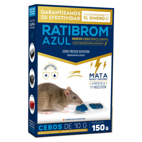 Raticida Ratas 150gr Ratibrom Cebo Fresco D01,500