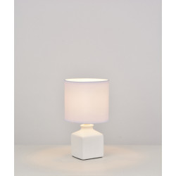 Lampara Mesa Ceramica Blanca E-14 40 W