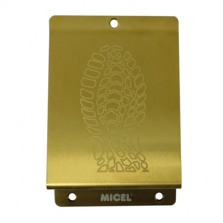 Placa Pisa Puerta 148x98mm A/inox Pvd Oro Micel 97849