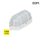 Aplique Exterior Led 810 Lm Oval Rejilla 4000k 9 W