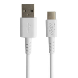 Pack Transformador Cable Usb Tipo C 2a 15,6x8x3cm Abs Bl Myw
