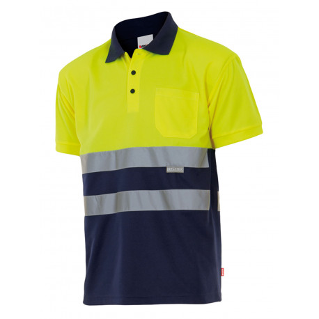 Polo Trabajo L Al.vis. 100%poliester M/corta Amarillo Fluor/