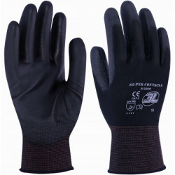 Guante Nylon Negro Pu T.10